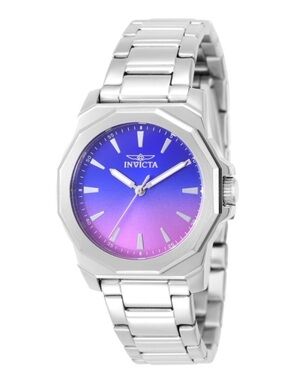 Invicta NIB SpeedwayWomen's Silver Bracelet Watch with Blue Purple Gradient Dial